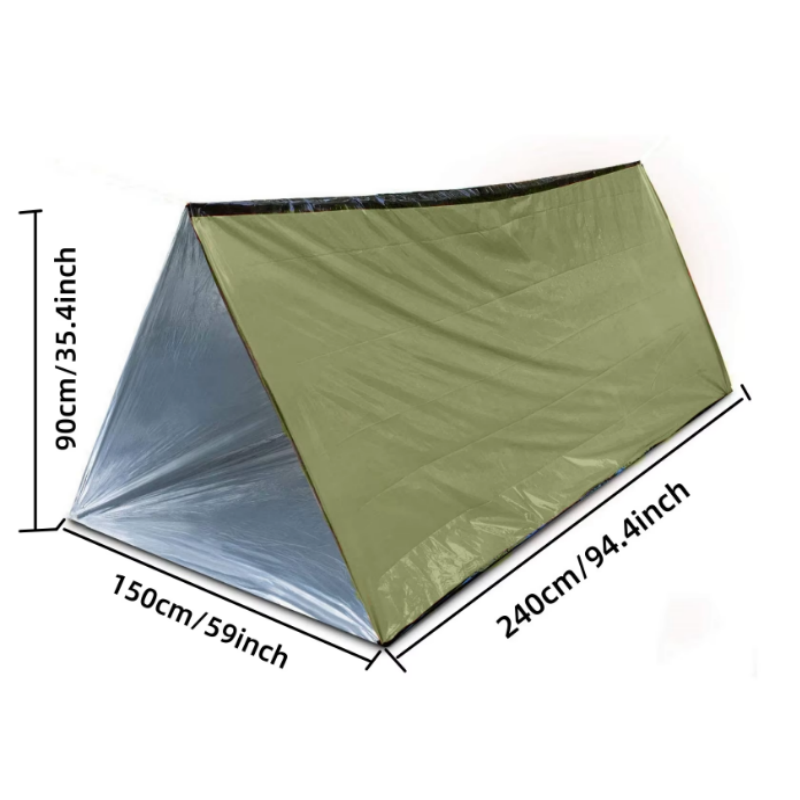 Emergency Mylar Tent - Tenda de Emergência Reutilizável para 2
