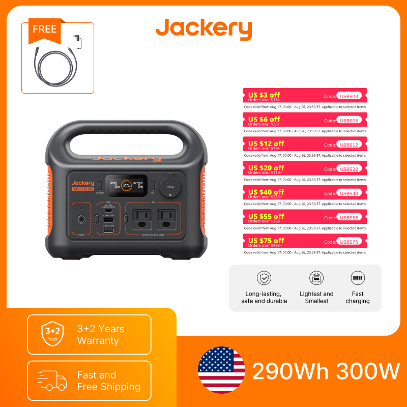Solar Emergency Charger - Estação de Energia Portátil Jackery Explorer