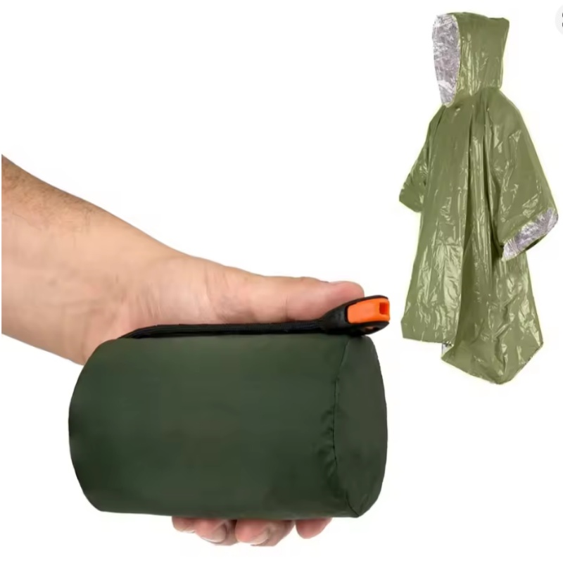 Poncho de Emergência 4 Peças,  - Survival Blanket Reflective avaliação e preço